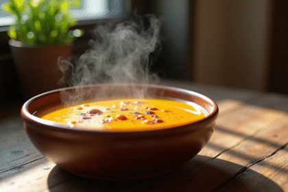 Carbonade flamande dans un bol en céramique rustique