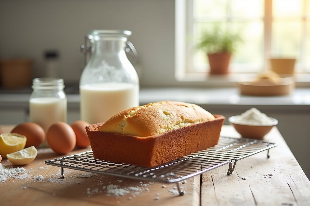 Gâteau refroidissant avec ingrédients de pâtisserie