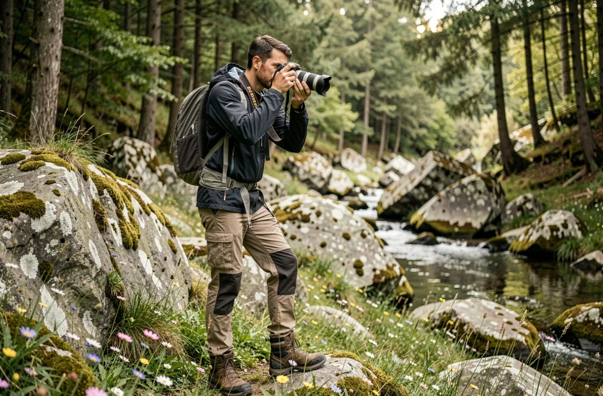 Photographe de mariage et de nature en randonnée dans les Cévennes près de Nîmes avec appareil photo