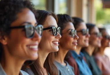 lunettes adaptées visage
